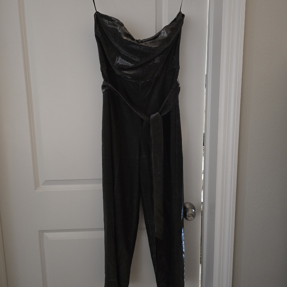 Lucy Paris Black Shimmer Jumpsuit